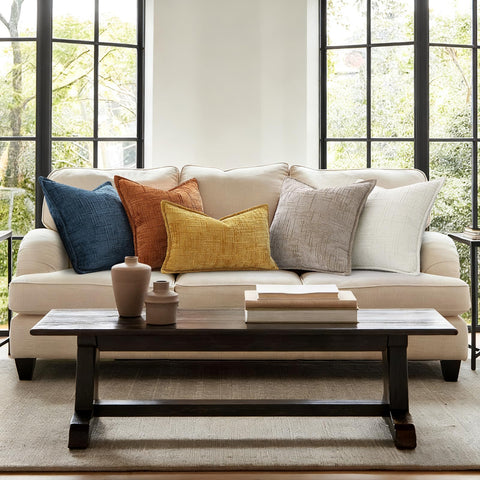 decorUhome chenille pillow cover 20x20 rust timeless design for bedroom or lounge.