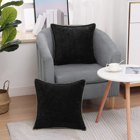 DecorUhome chenille pillow on couch scene for an instant room refresh.