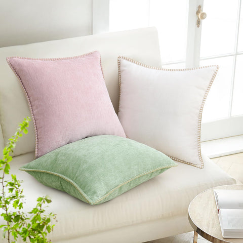 DecorUhome Chenille soft texture close-up highlights plush comfort for cozy seating