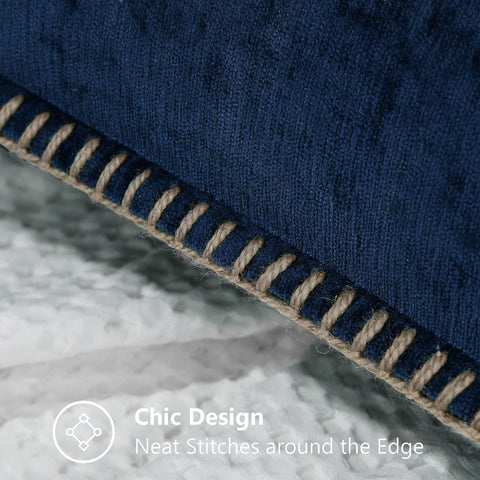 decorUhome chenille texture closeup Poseidon rich fabric feel.