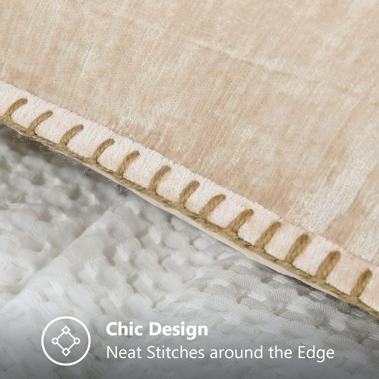 decoruhome Chenille Texture Detail shows luxuriously soft fabric and subtle sheen