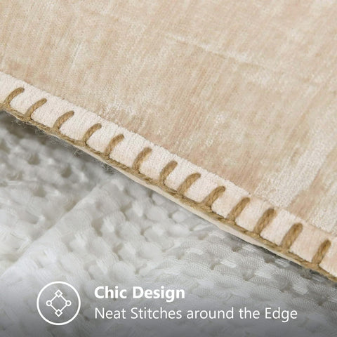 decoruhome Chenille Texture Detail shows luxuriously soft fabric and subtle sheen