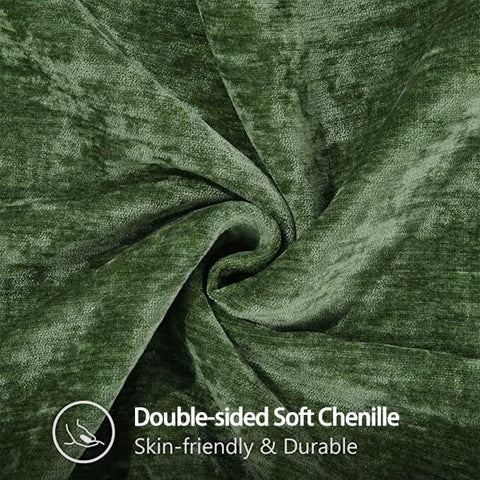 decorUhome forest green cover shows stitched edge detail for refined decor