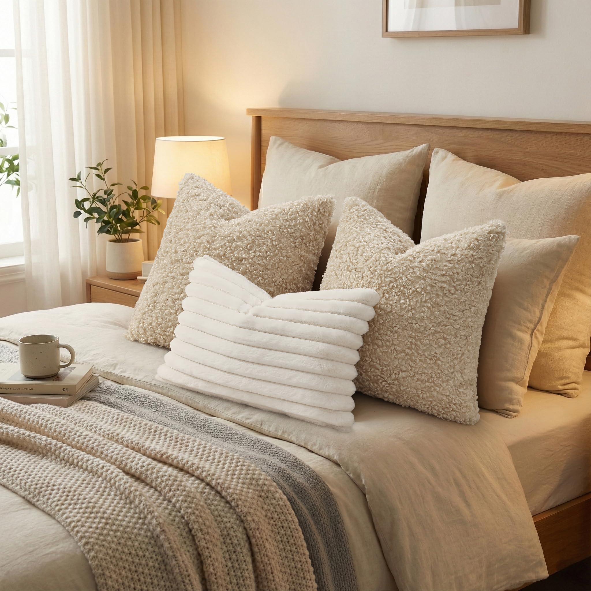 decorUhome couch pillow cover with cozy sheen for inviting spaces.