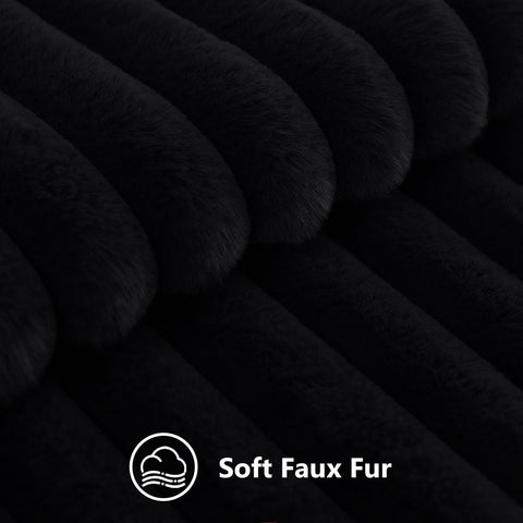 decorUhome velvet back detail on black pillow cover adds soft touch and elegant contrast.