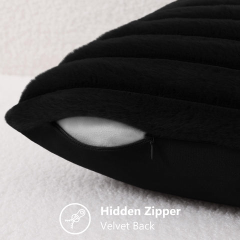 decorUhome closeup of plush fur texture highlights tactile luxury for cushions.