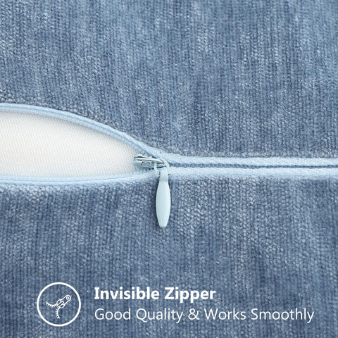 decorUhome hidden zipper close-up showing seamless finish and ease of use.