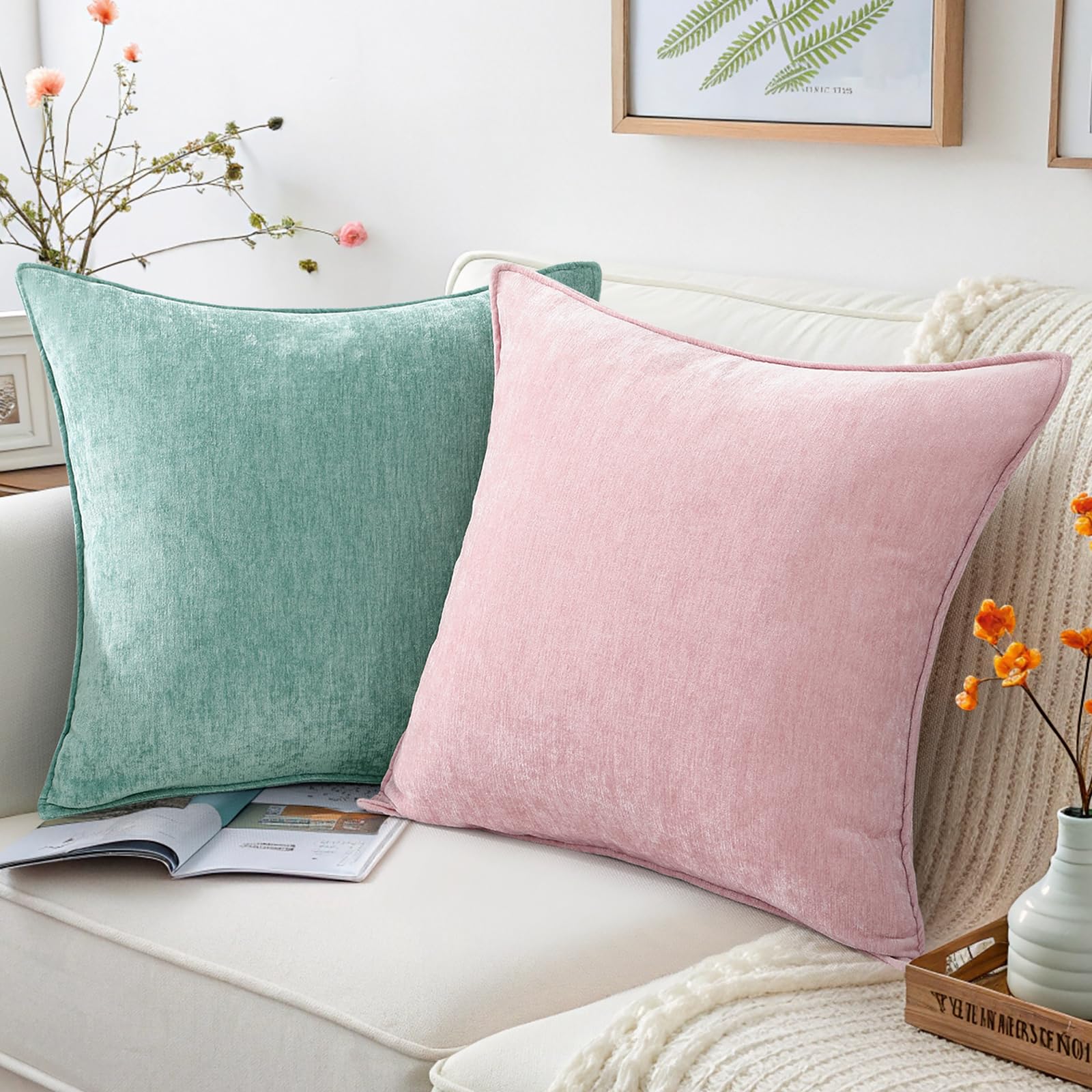 decorUhome pillow cover with hidden zipper offers clean, seamless look