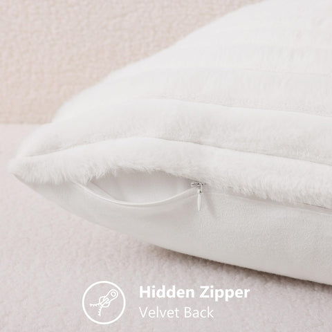 decorUhome Hidden zipper pillow cover enables easy insertions with clean silhouette.