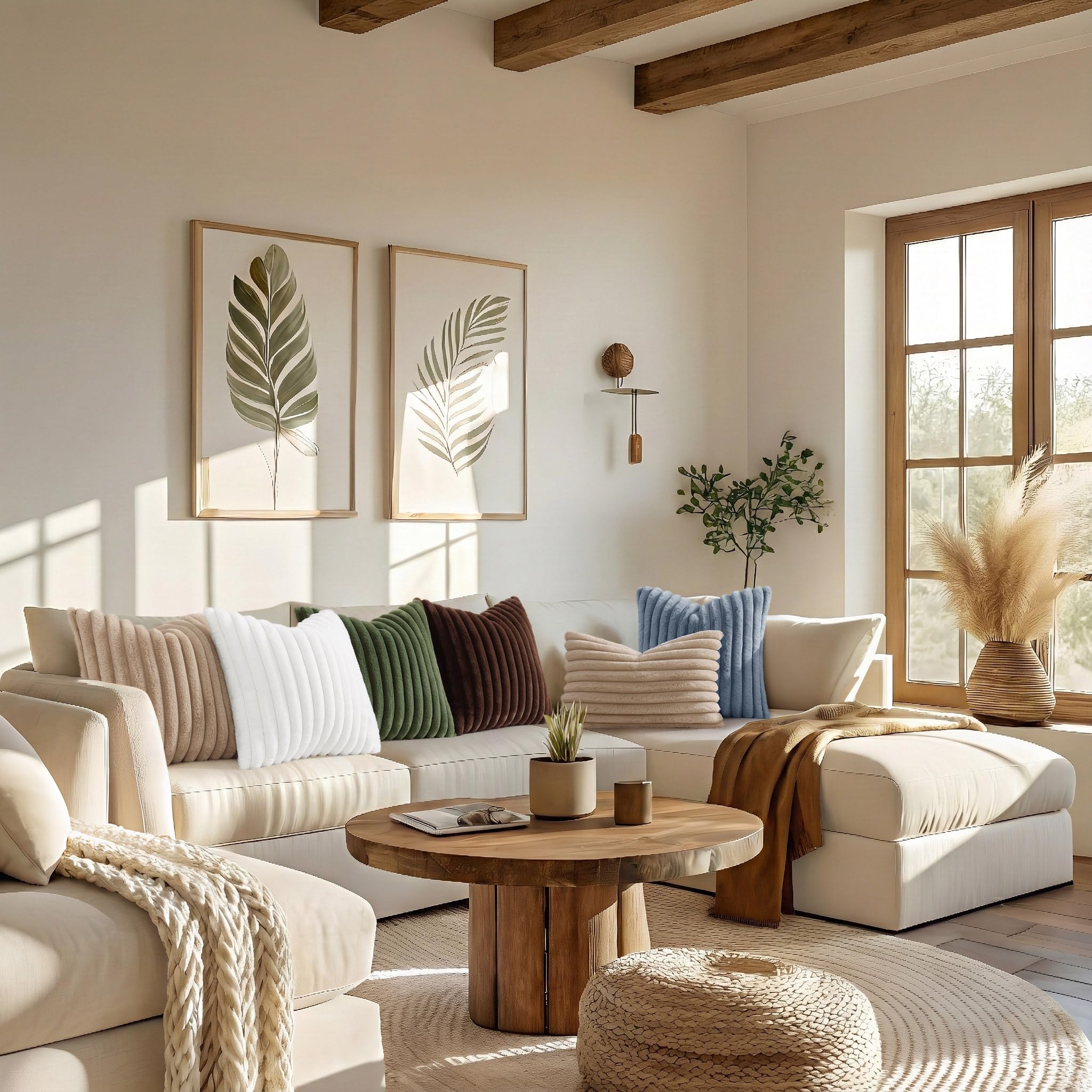decorUhome Living room decoration upgrade with modern farmhouse boho flair.