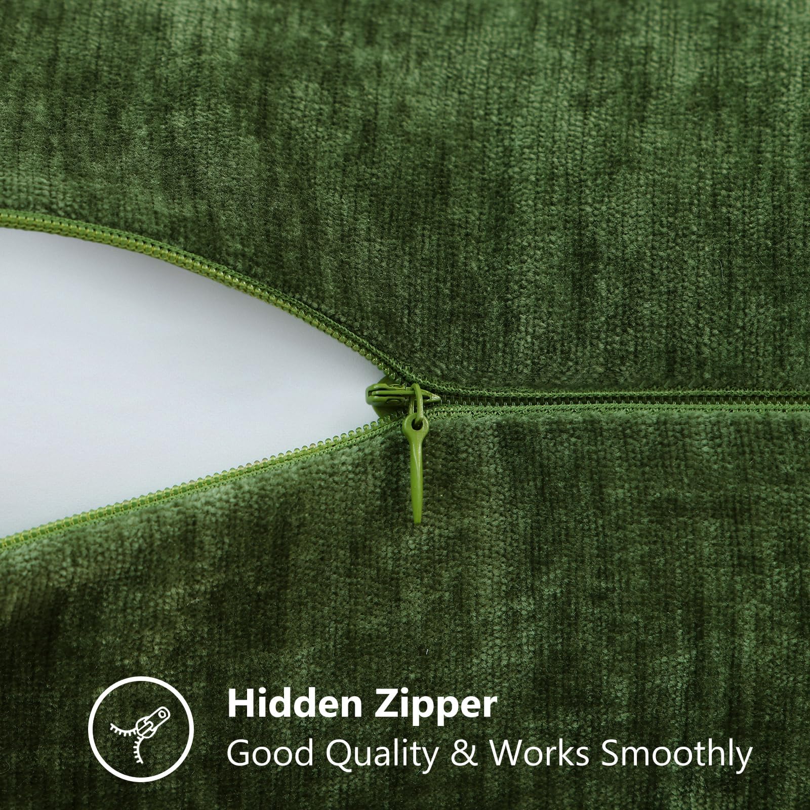 decoruhome moss green pillow cover in living room setup