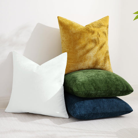 decorUhome navy blue set offers two pillow covers for versatility.