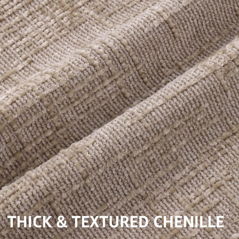 decorUhome texture close-up shows plush woven chenille for comfort