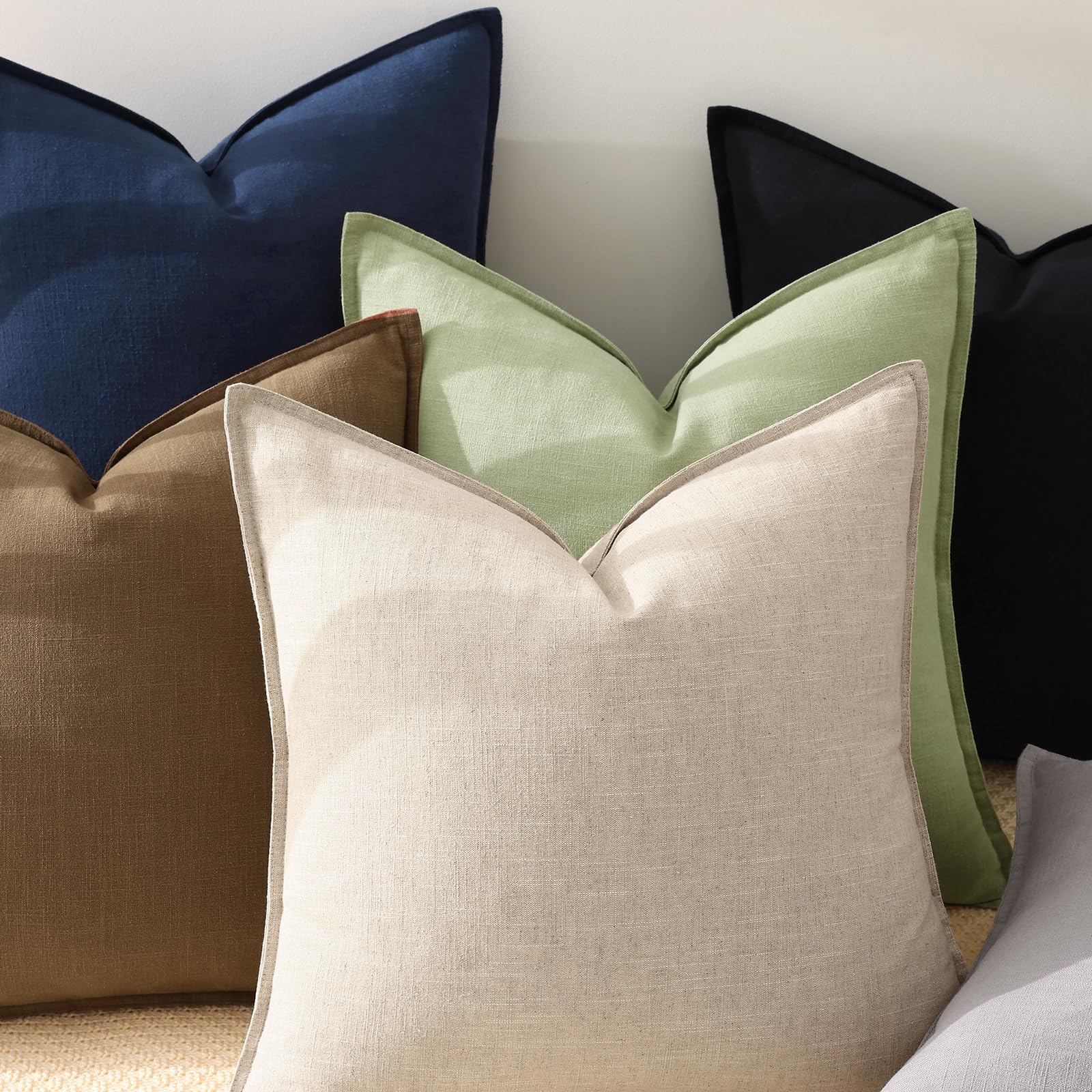 decorUhome navy pillow cover suitable for indoor and patio use