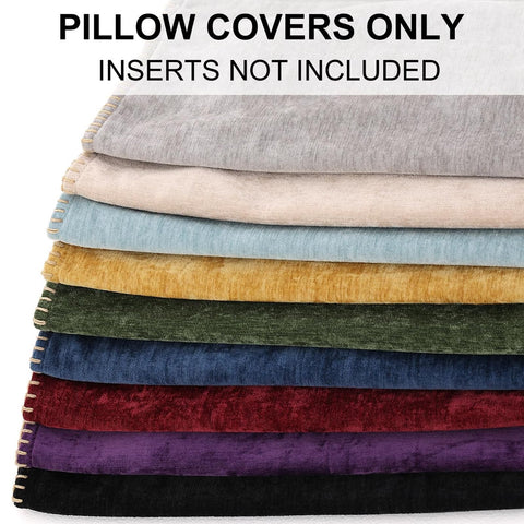 decorUhome machine-washable chenille pillow cover for easy care.