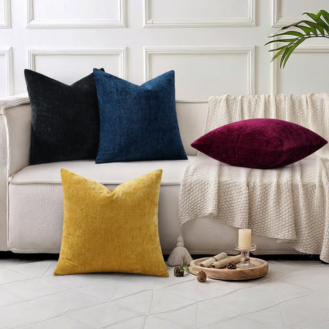 decorUhome pillow cover on sofa demonstrates versatile decor options.