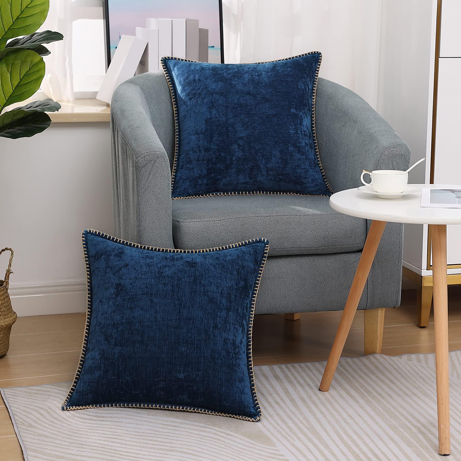 decorUhome Poseidon color on sofa ambience for living room style.