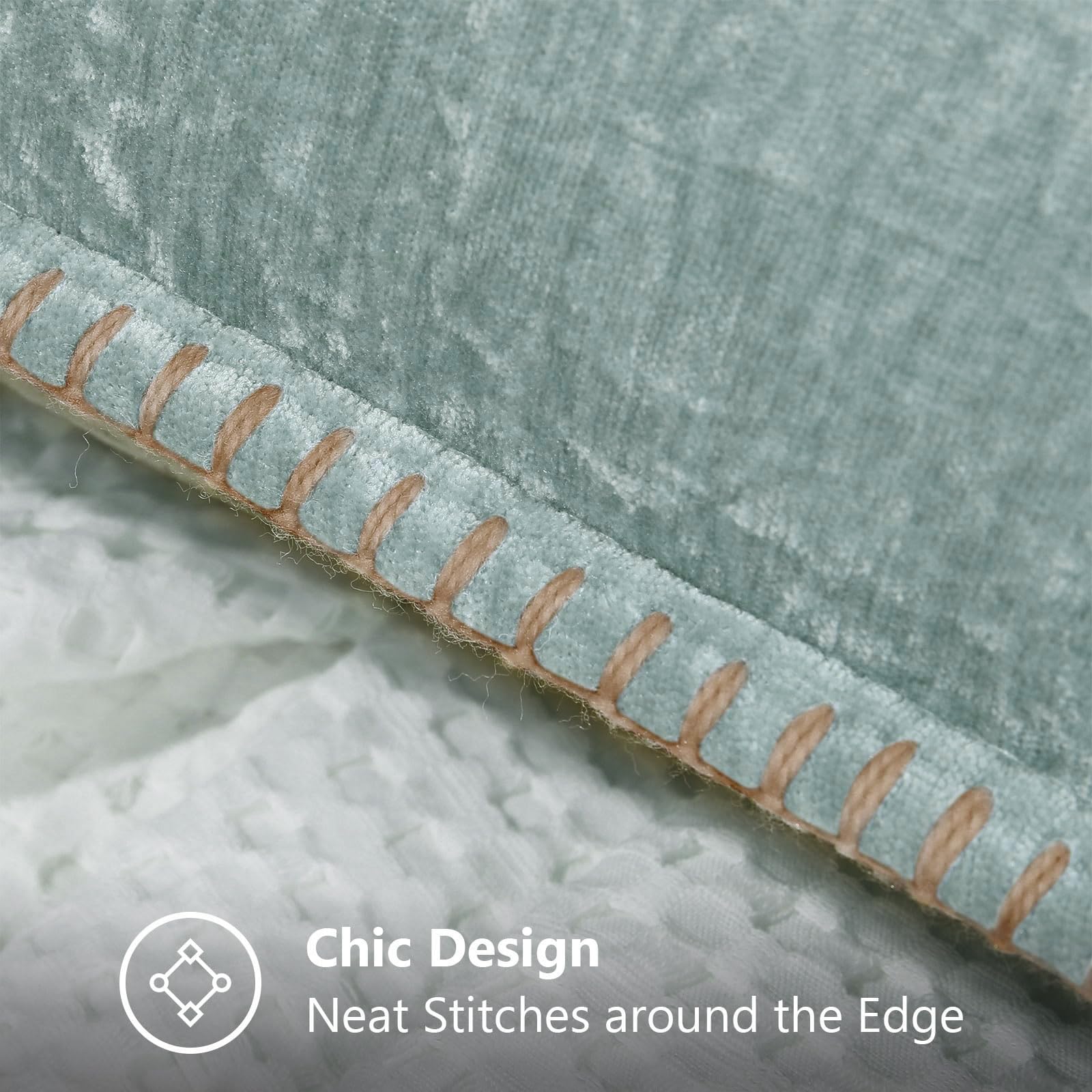 decorUhome 20x20 pillow cover with hidden zipper keeps a clean, seamless look on couches.