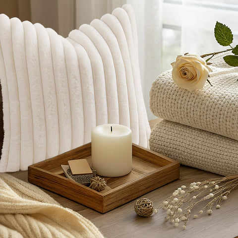 decorUhome packaging showing two pillow covers included