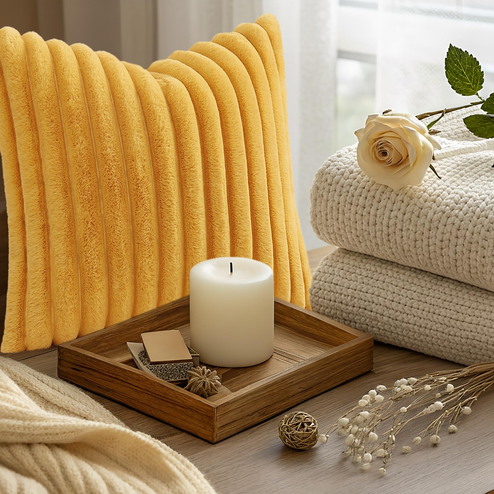 decorUhome 18x18 pillow covers are easy to care for with gentle machine wash.