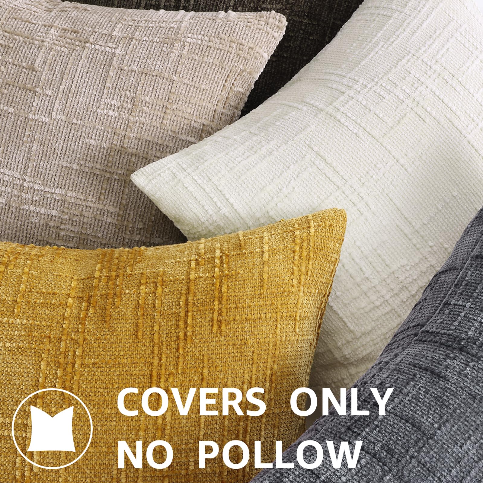 decorUhome velvet-like chenille texture catching light for subtle shimmer.