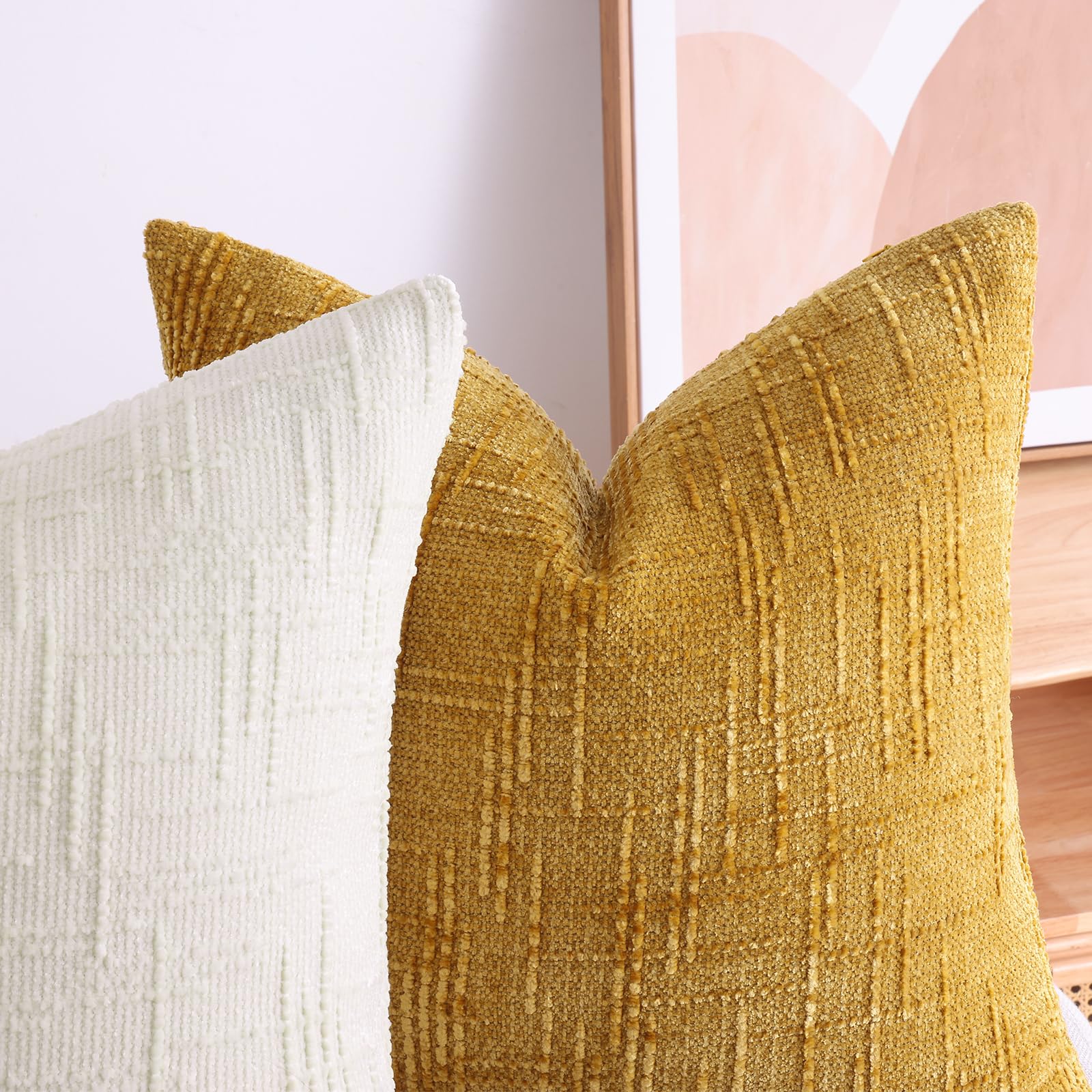decorUhome cream covers integrated into bedroom decor for easy updates.