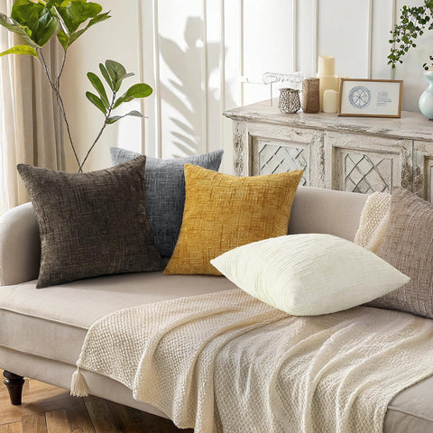 decorUhome living room setup with cream chenille for texture