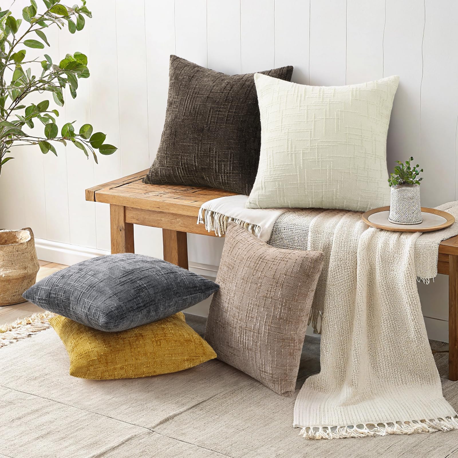 decorUhome 24x24 set of 2 pillow covers for euro shams