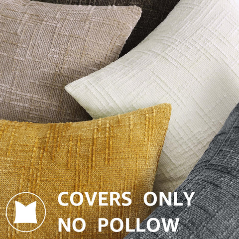 decorUhome two-pack pillow covers, 18x18 inches, inserts not included