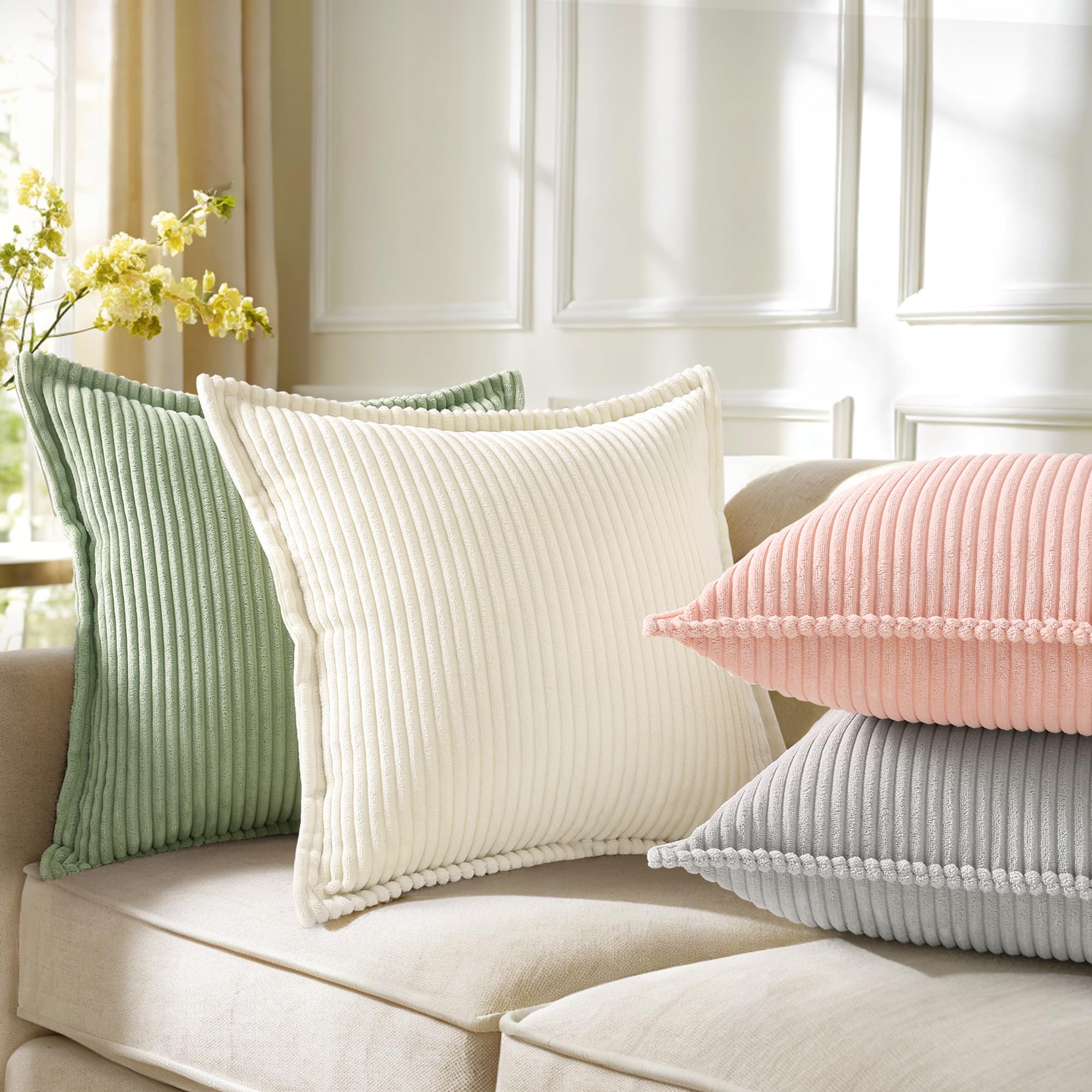decorUhome two-pack pillow covers coordinate living room and bedroom decor