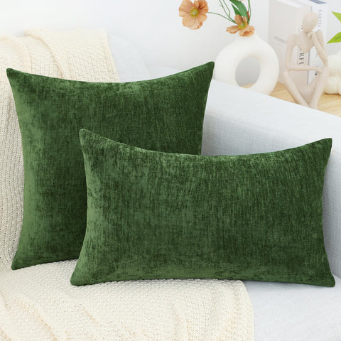 pack of two decoruhome moss green pillow covers