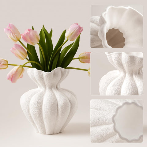 DecoVlog vase features a matte frosted finish with soft touch.