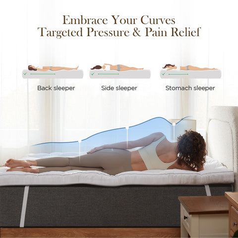 Decroom breathable fabric cover promotes airflow for cooler sleep.