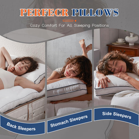 Double-stitched edges with piping on Decroom pillow for durability