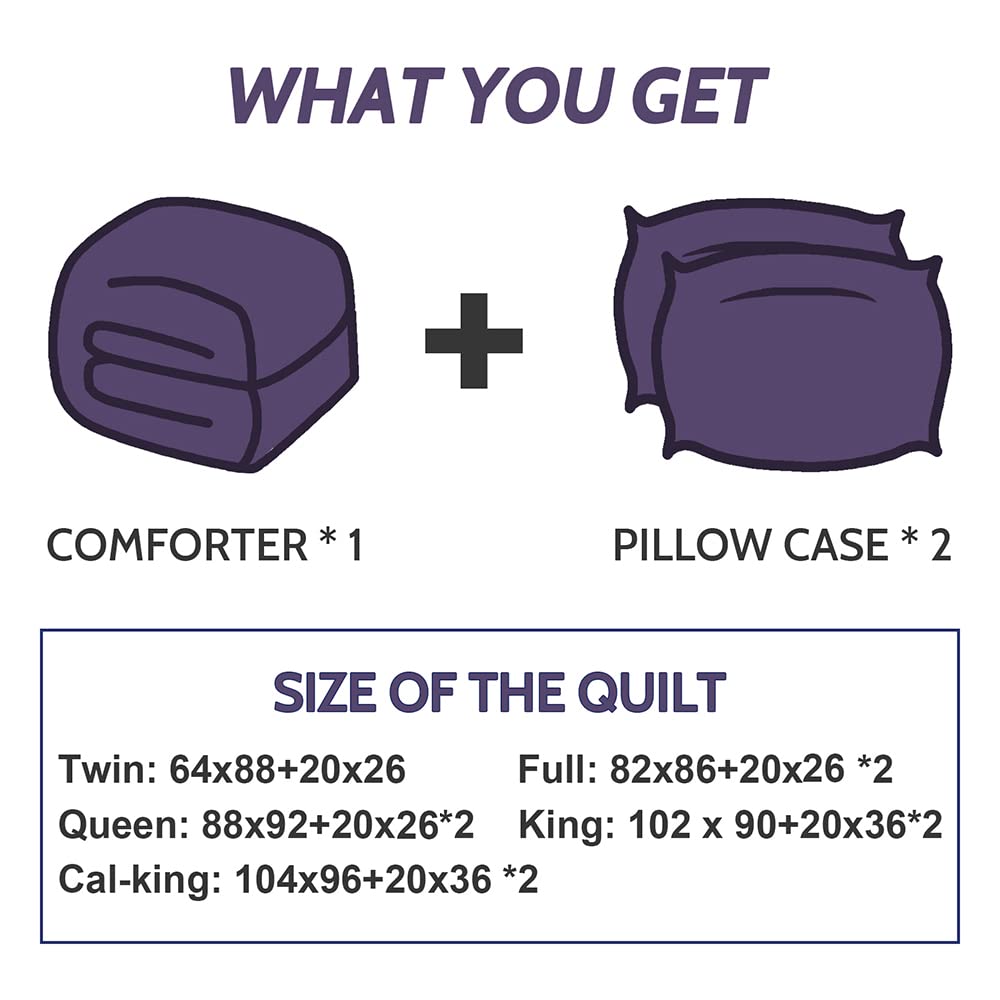 Decroom full-size bedding set includes comforter and two shams