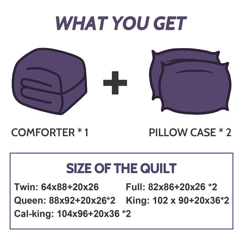 Decroom full-size bedding set includes comforter and two shams