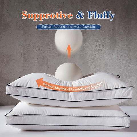 Gusseted design and durable stitching on Decroom pillow for stable contour