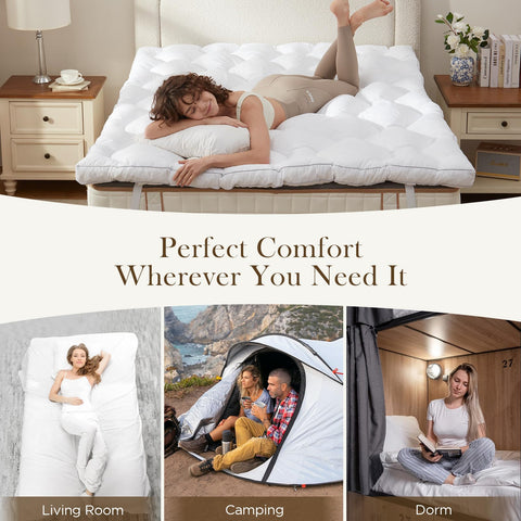 Decroom king topper promotes airflow for cooler sleep.