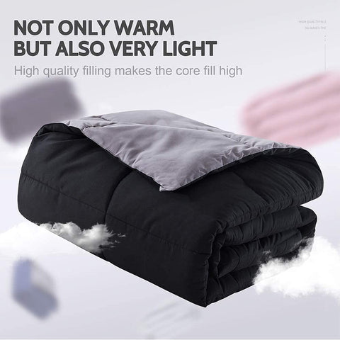 Duvet-ready Decroom comforter with corner tabs for easy duvet cover attachment