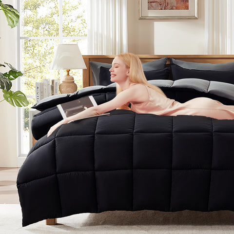 Decroom comforter set with two shams for complete bed styling