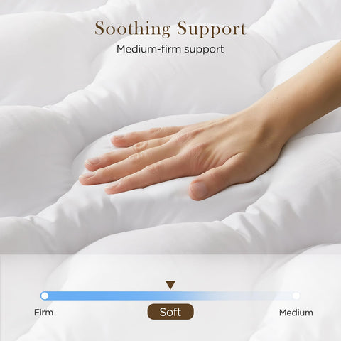 Decroom queen topper sized 80x60x3 inches for standard beds.