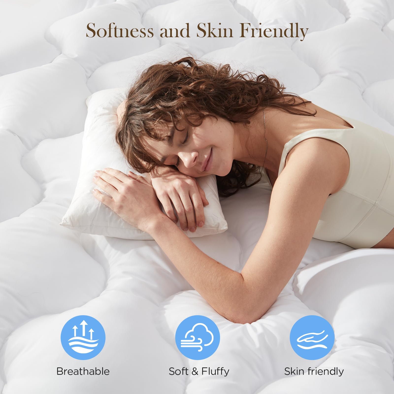 Decroom soft fluffy sleep surface enhances comfort without sinking.