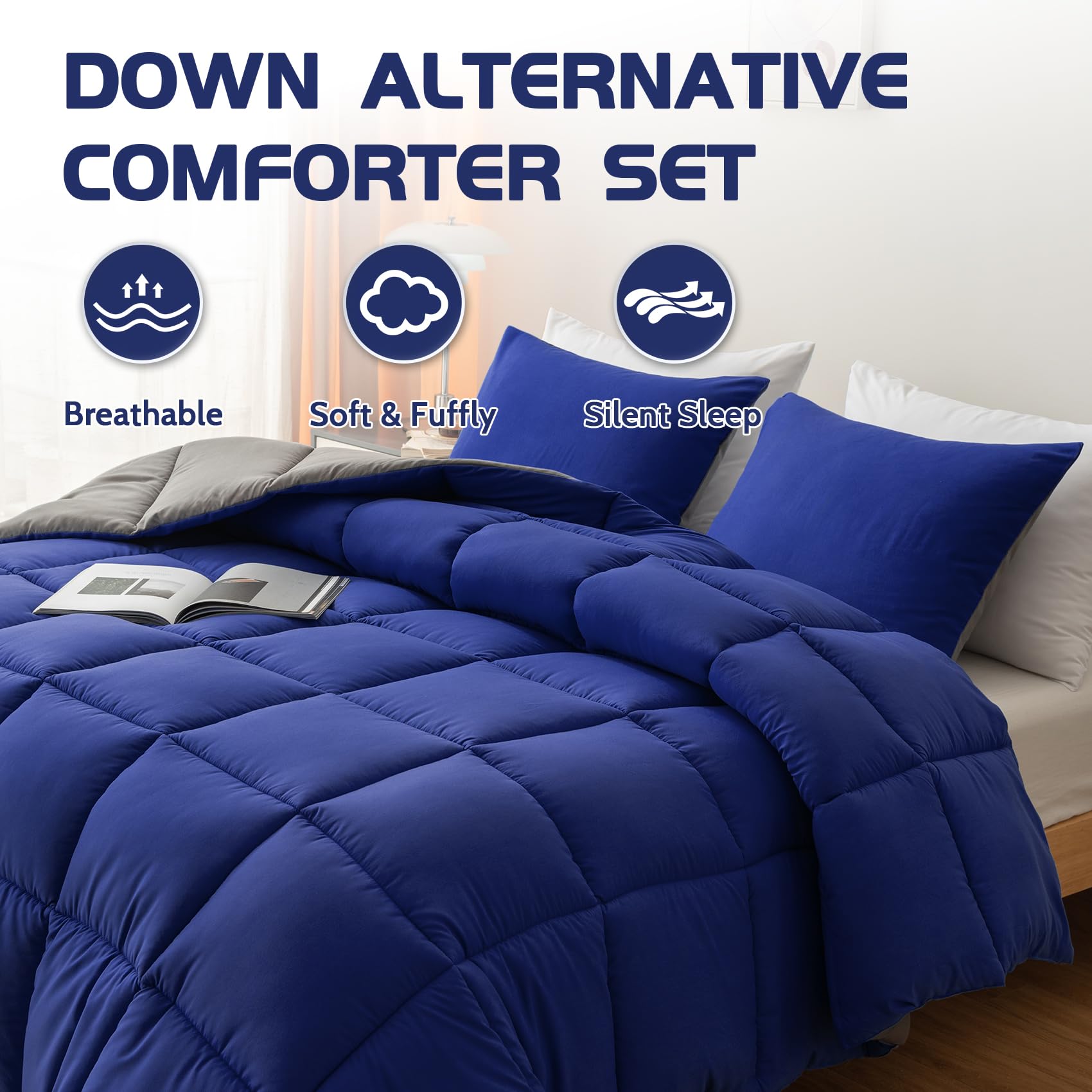 Decroom soft microfiber fabric close-up offers breathable warmth.