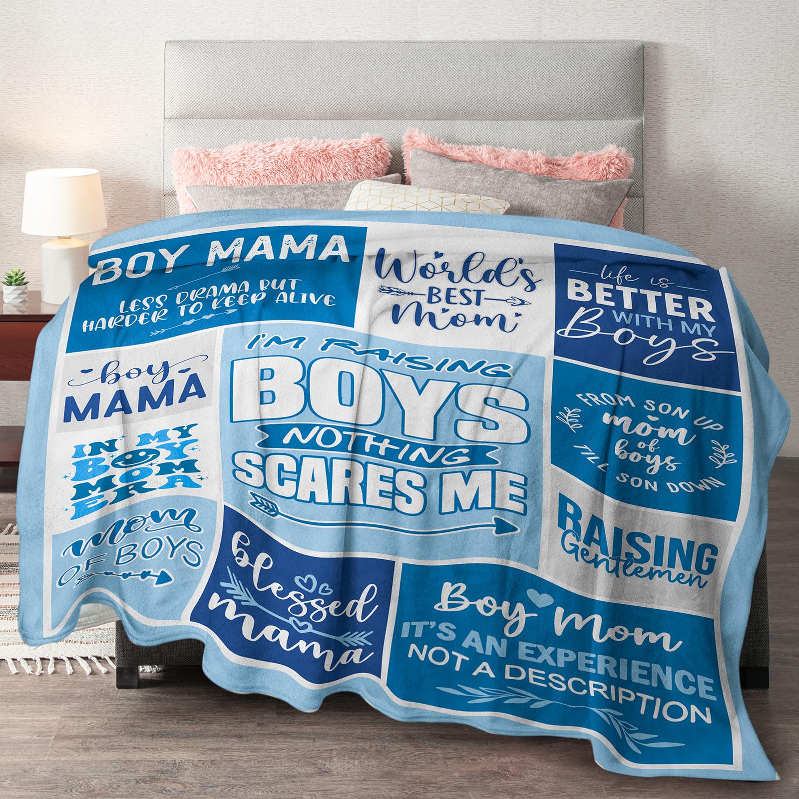 DECZHIYU blanket color-fast front print keeps message bold
