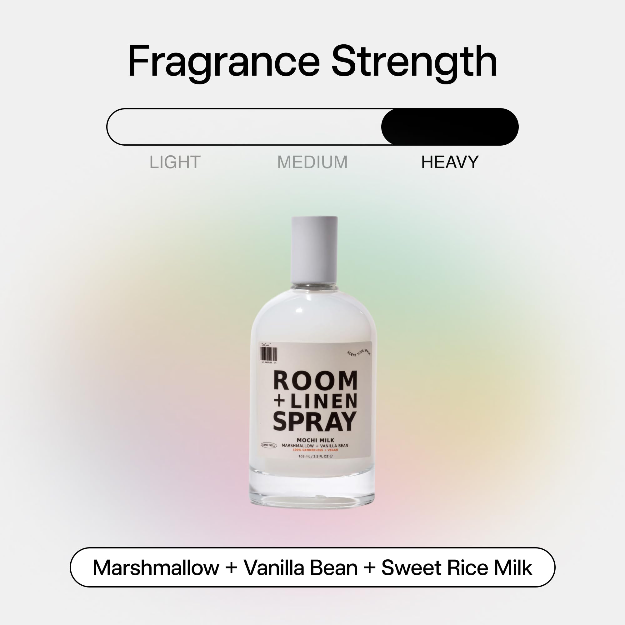 DedCool Mochi Milk fabric spray mist freshens linens and fabrics with a light fragrance