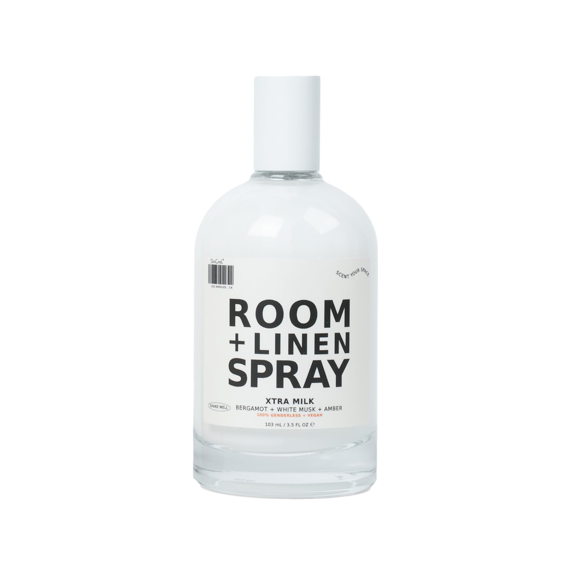 DedCool Xtra Milk room spray bottle shown for space fragrance and ambiance