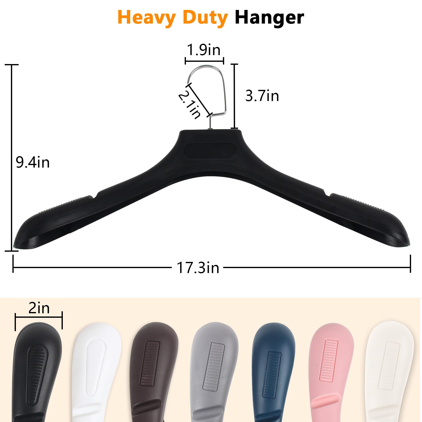 DEDU non-slip shoulder curve protects garments from creasing.