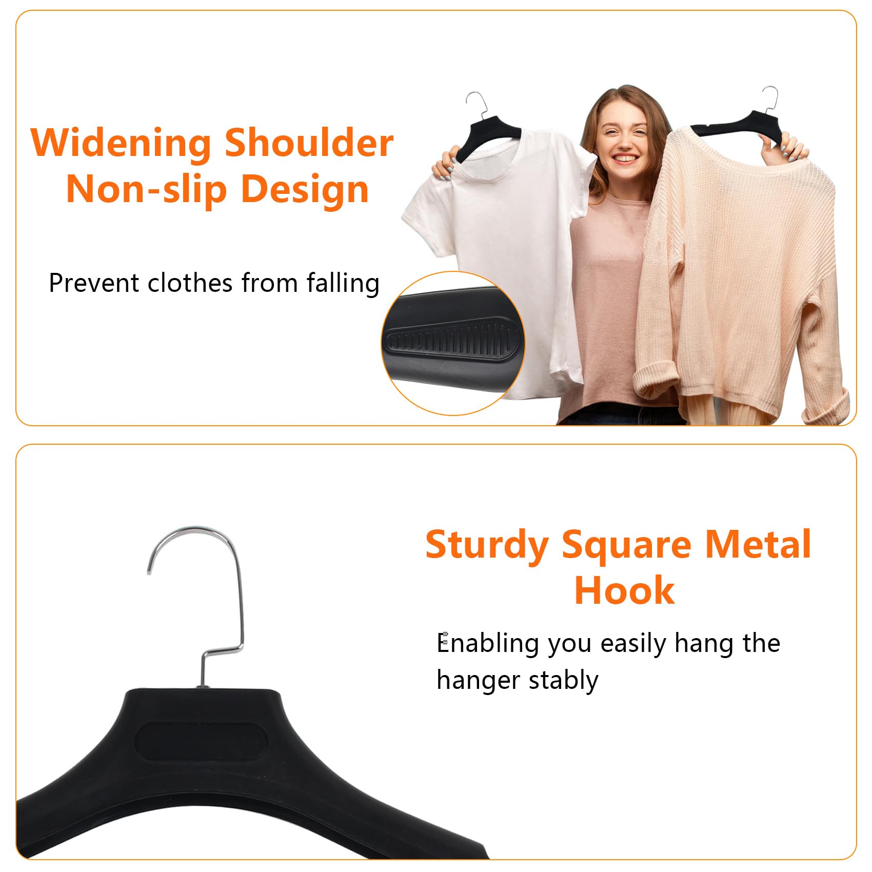 DEDU pack of 20 hangers for organized closets.
