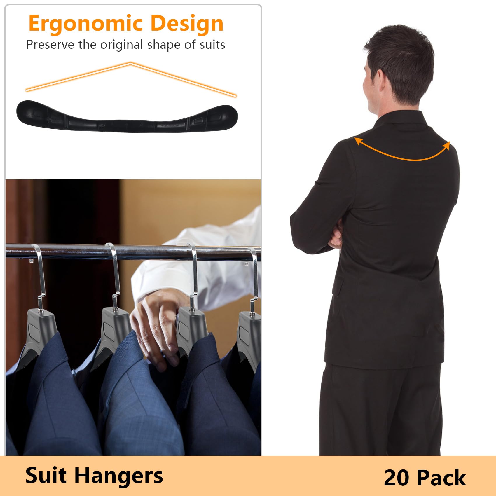 DEDU square hook detail allows easy side-view access.