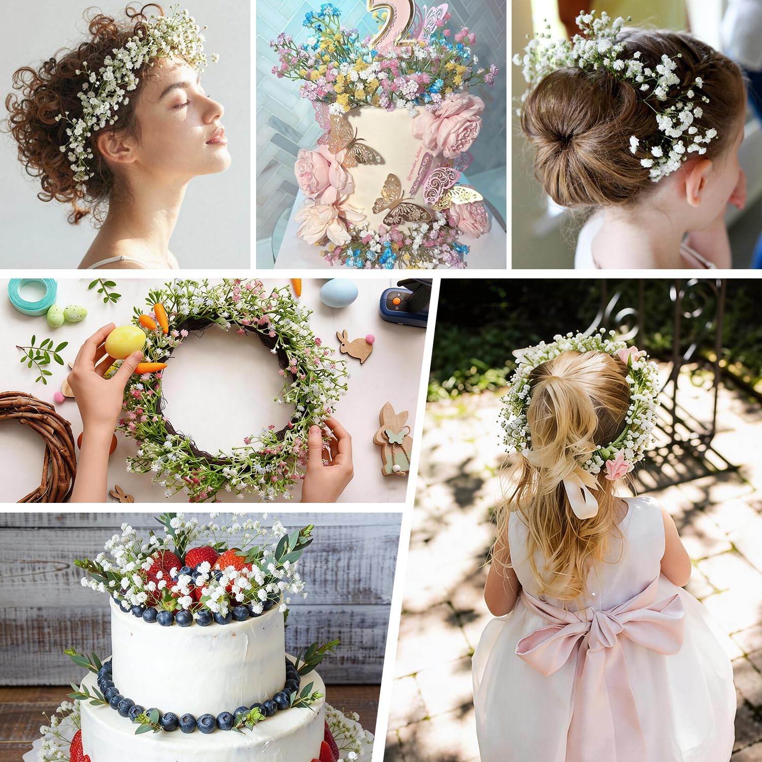 DEEMEI 20.5-inch faux stems with lush foliage for DIY bouquets.